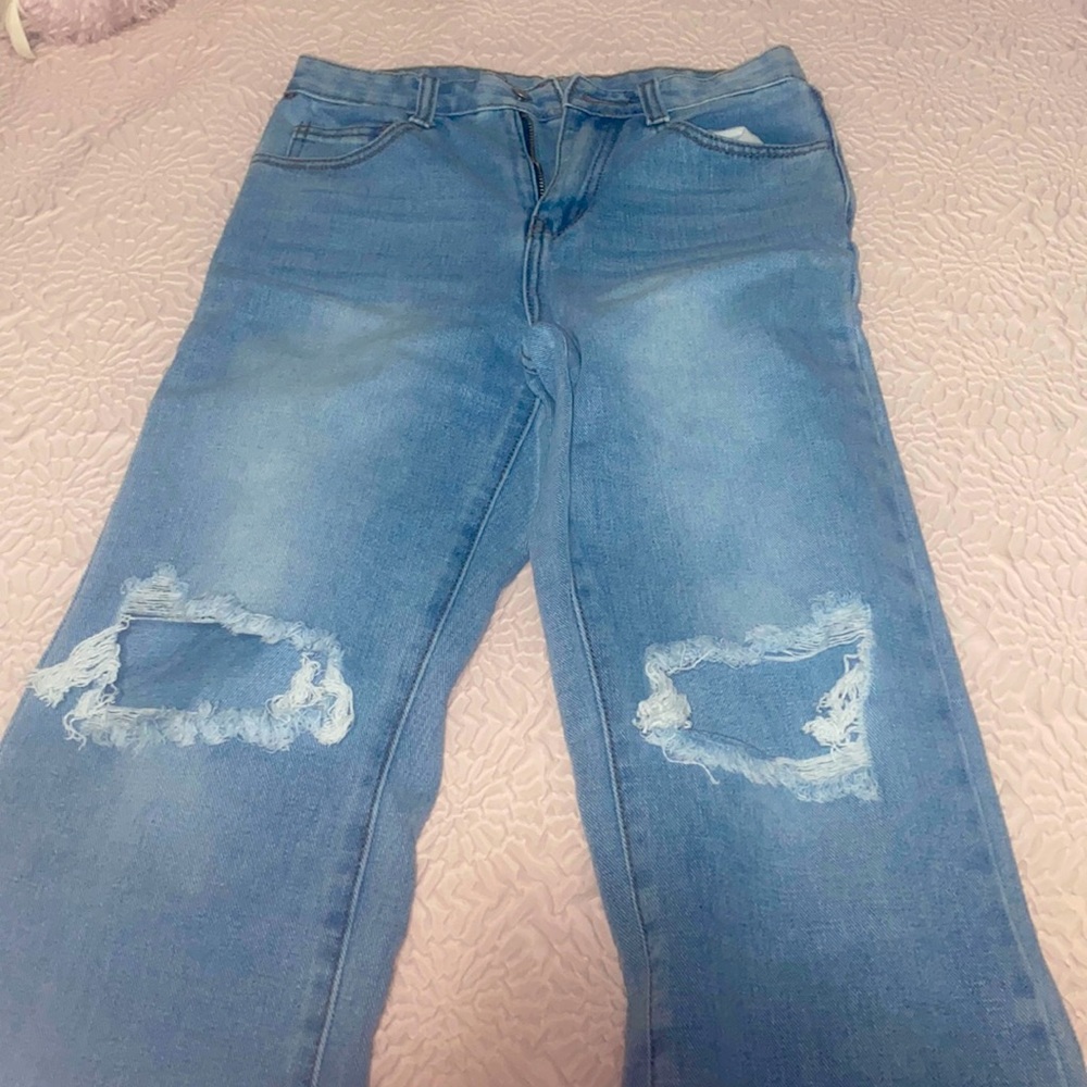 Shein Baggy Ripped Mom Jeans
